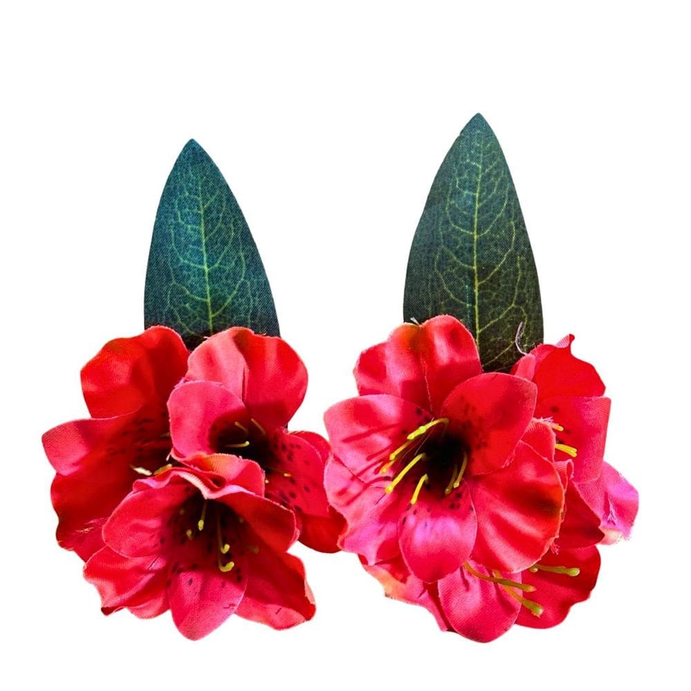 Porta Guardanapo Astromélia Vermelha Decoração Mesa 08Un