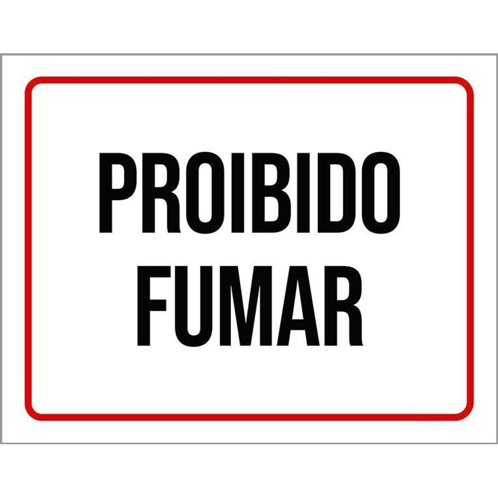 Placa De Aviso - Proibido Fumar 36X46