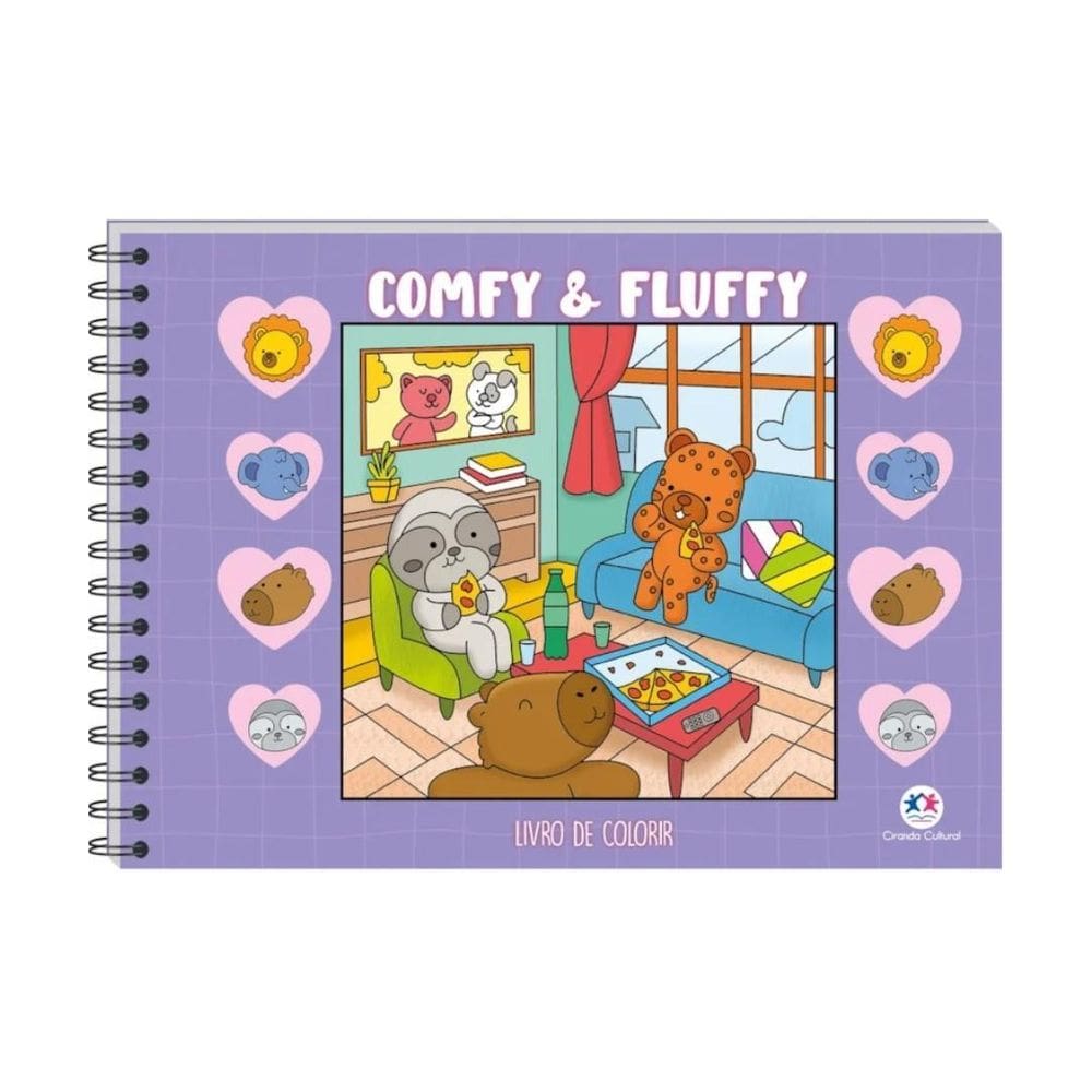 Comfy Fluffy Roxo 48 Páginas Capa Dura - Ciranda Cultural