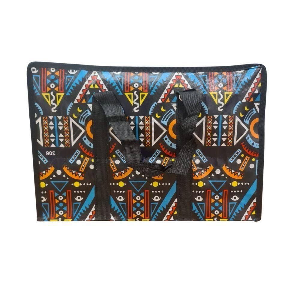 Bolsa Mala Sacola Feira Viagem Armazenamento Multiuso Dobrável Em Lona Impermeável Com Ziper