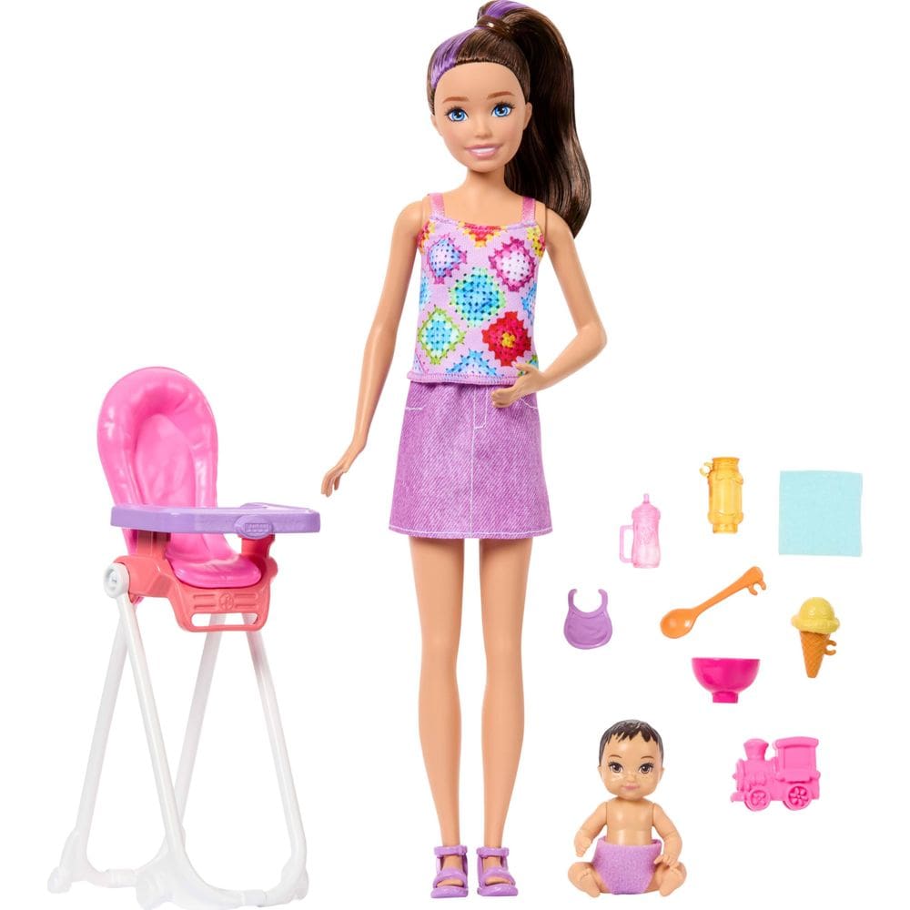 Playset Barbie Skipper Babás com Bonecas e Acessórios