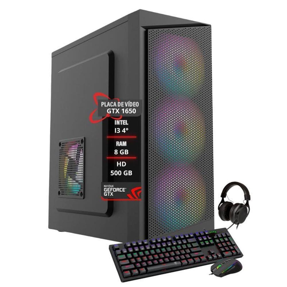 Pc Gamer I5 Gtx 1650 8Gb Ram Hd 1Tb Ssd 120Gb
