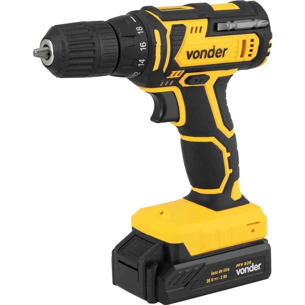 Parafusadeira/furadeira A Bateria, 20 V, Fonte De Carregamento Bivolt Automática, Pfv 020 Vonder Ostenvonder
