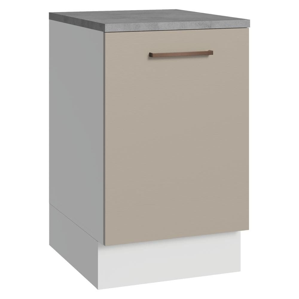 Balcão de Cozinha 50cm 1 Porta Branco/Crema Agata Madesa