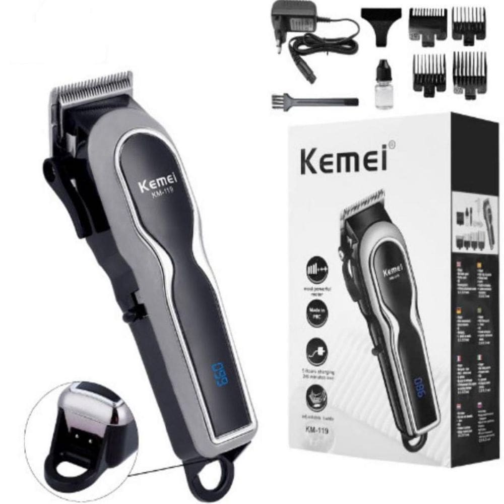 Aparador De Cabelo Kmei Km-119 Sem Fio Para Contorno Facial