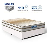 Cama Box com Colchão de Molas Ensacadas Double Face Pillow Euro Alfa Probel Casal 138cm