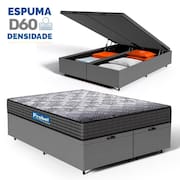Cama Box Baú com Colchão de Espuma D60 Double Face Guarda Costas Comfort Force Probel Queen 158cm