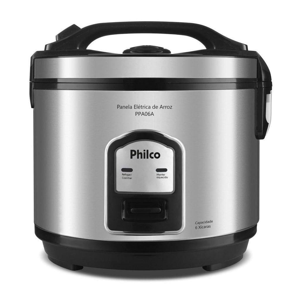 Panela de Arroz Elétrica Philco 6 Xícaras Inox 400W PPA06A 110V