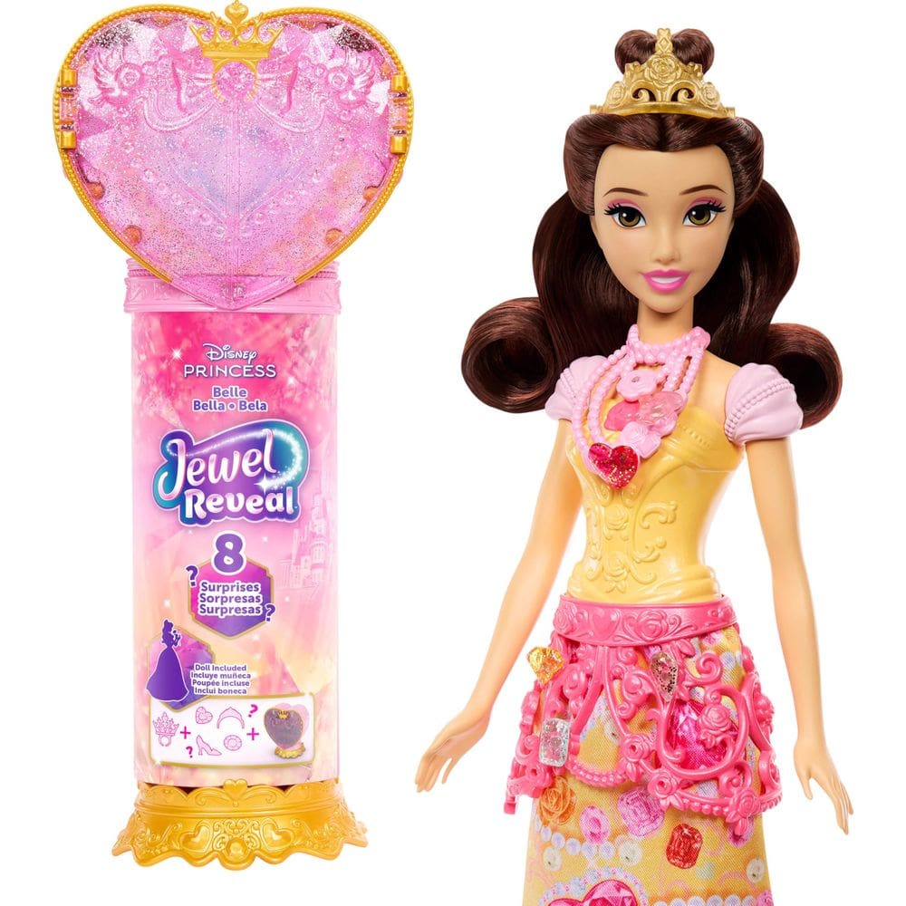 Boneca Fashion Mattel Disney Princesa Bela com 8 Surpresas