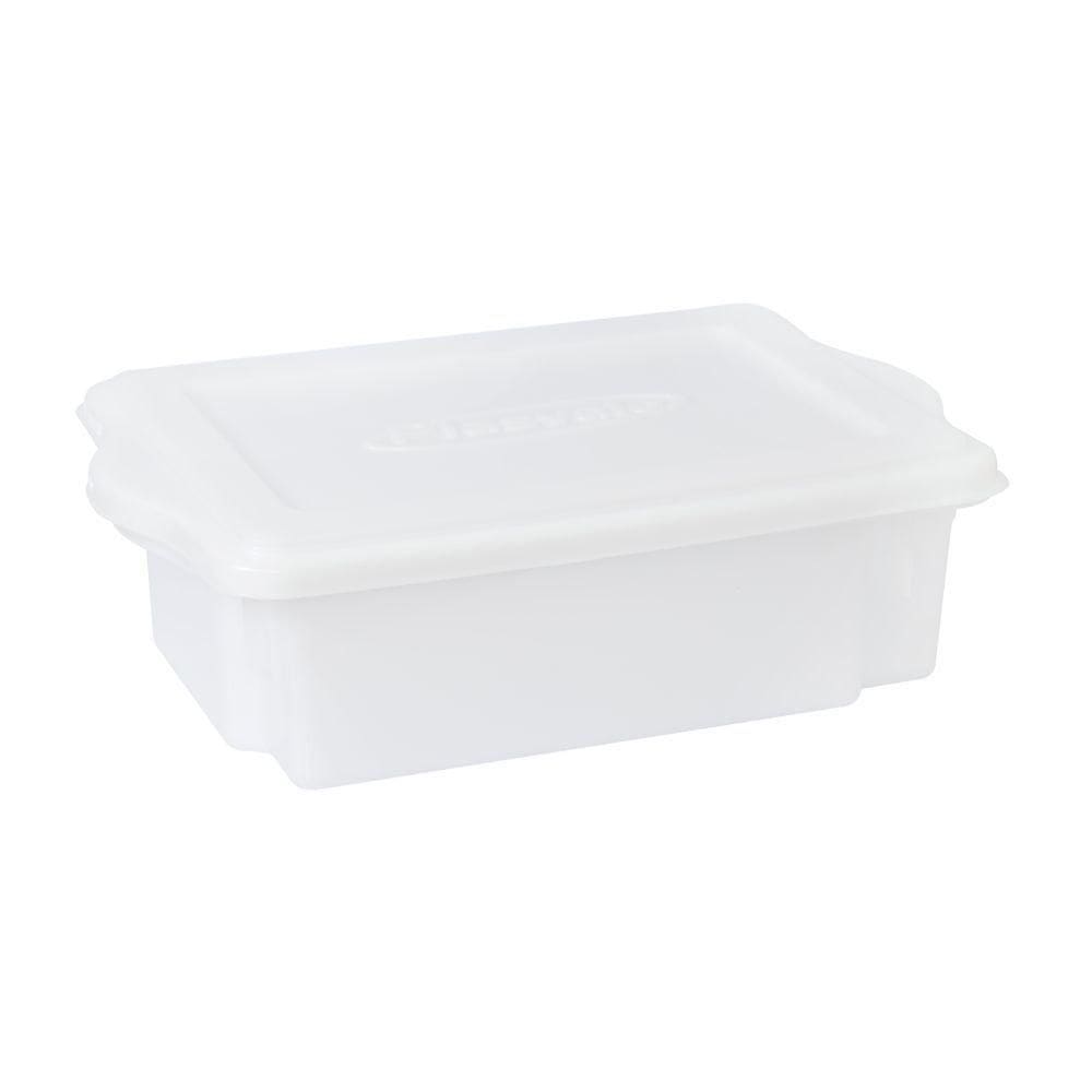 Caixa Plástica Empilhável Com Tampa 10l Plasvale - 44x29x13cm (cxlxa) Branco