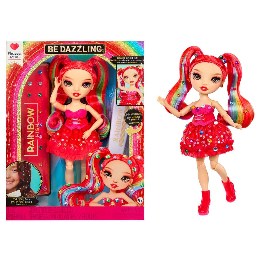 Boneca Fashion Rainbow High Be Dazzling Vivienne Rouge com Ferramenta