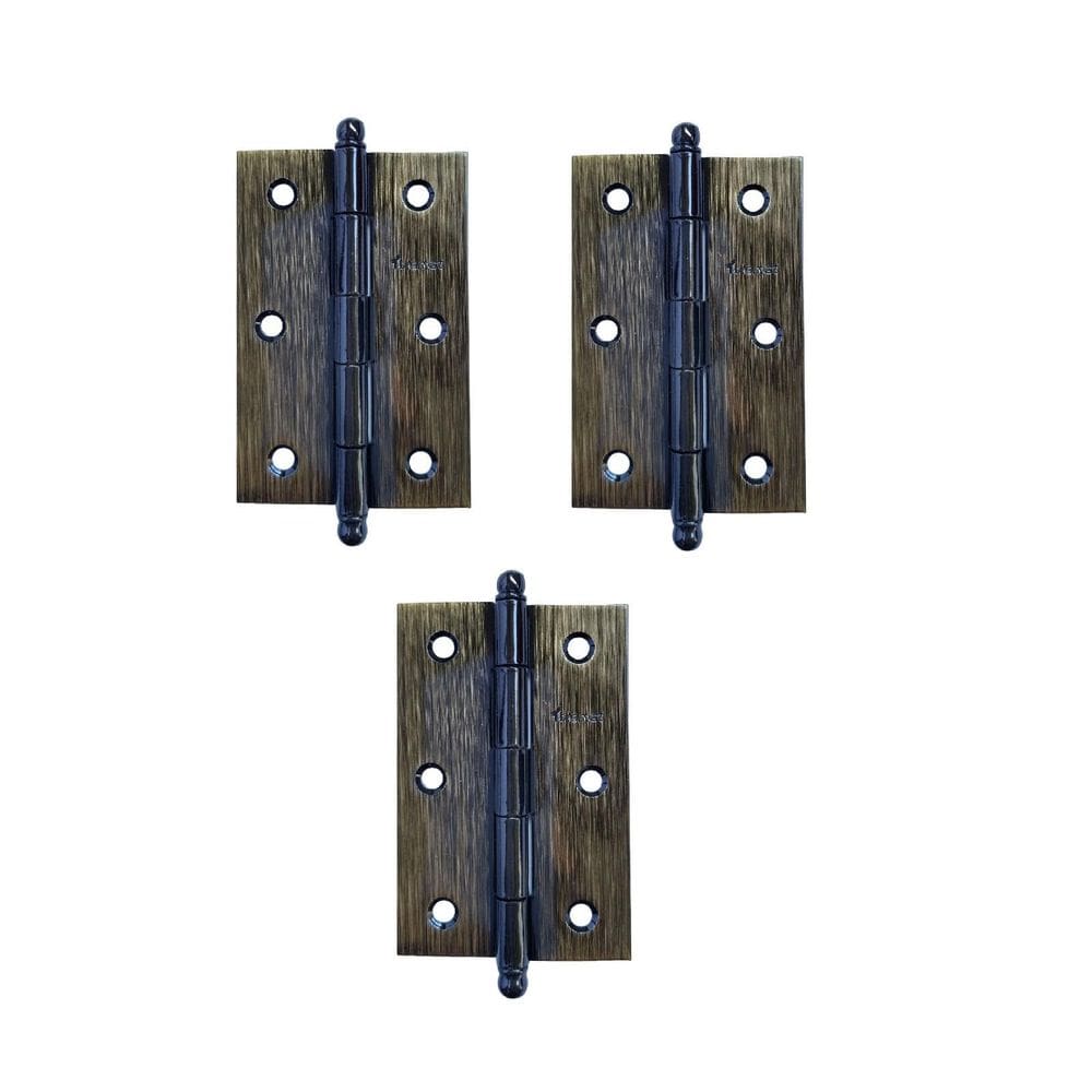 Dobradiça Porta Antique Ouro Velho 3 1/2 Tolemat 3 Peças +