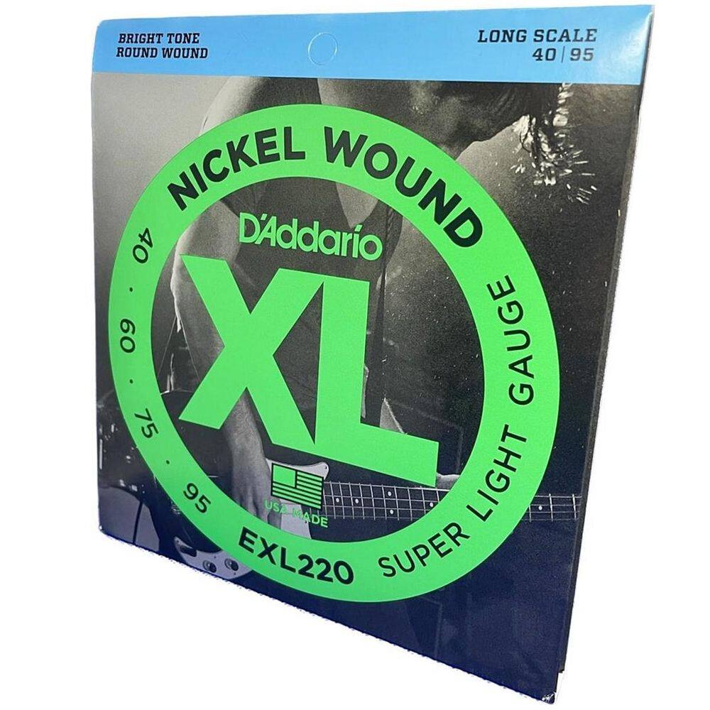 Encordoamento D`Addario Contrabaixo 4 Cordas Exl220 Nickel