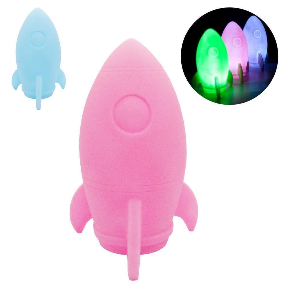 Abajur Luminaria De Led Foguete Colors A Bateria 15X10Cm