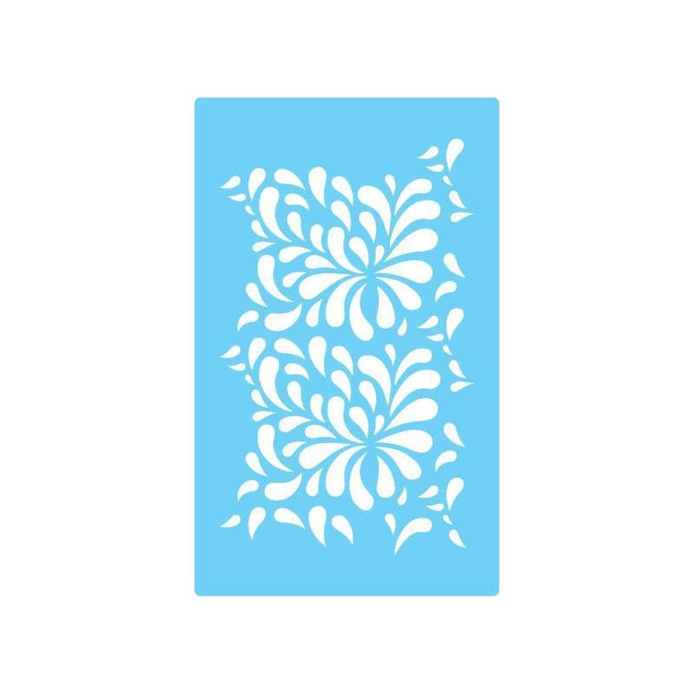 Stencil De Parede Tamako Floral - 55 X 90Cm - Ref 200