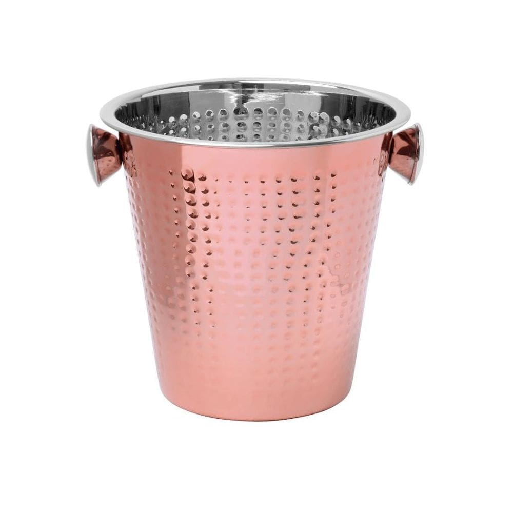 Balde de Gelo Inox Martelado Bronze 4,5 L - Mimo Style