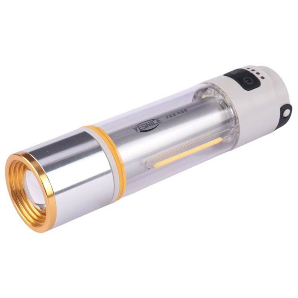 Lanterna Portátil Recarregável Carisma - 5V, Luz COB Amarela/Branca/Vermelha, Ímã, Gancho, Power Bank