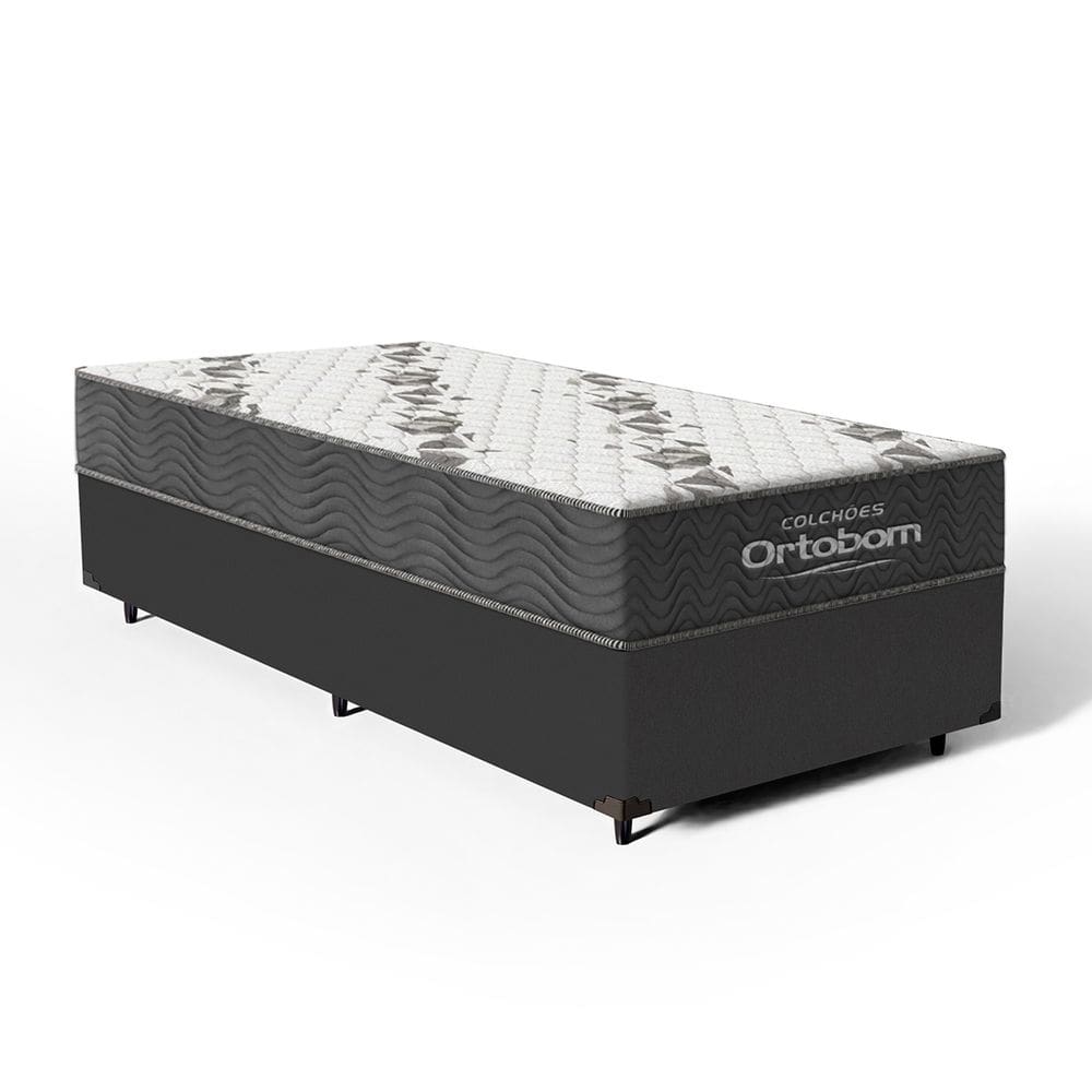 Cama Box + Colchão - Espuma D33 Ortobom Airtech 100 Solteiro