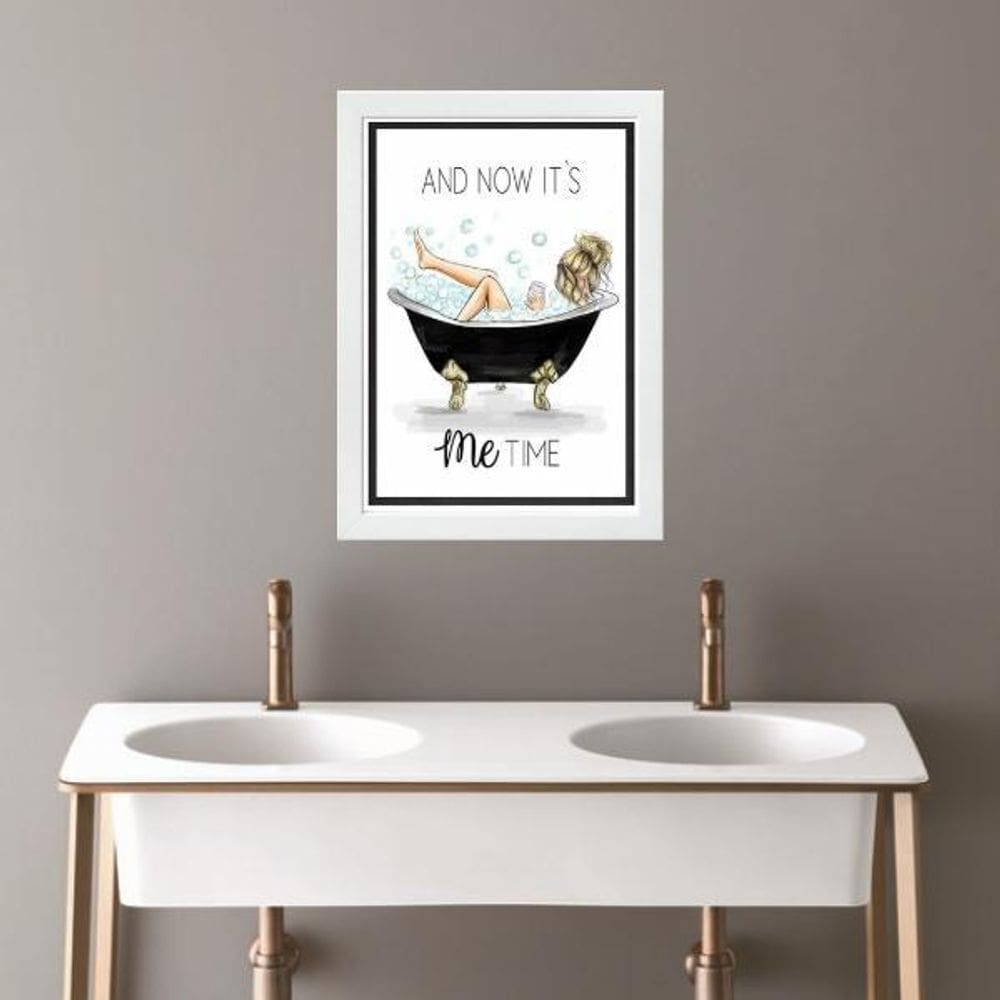 Quadro Decoração Banheiro Menina 45X34Cm