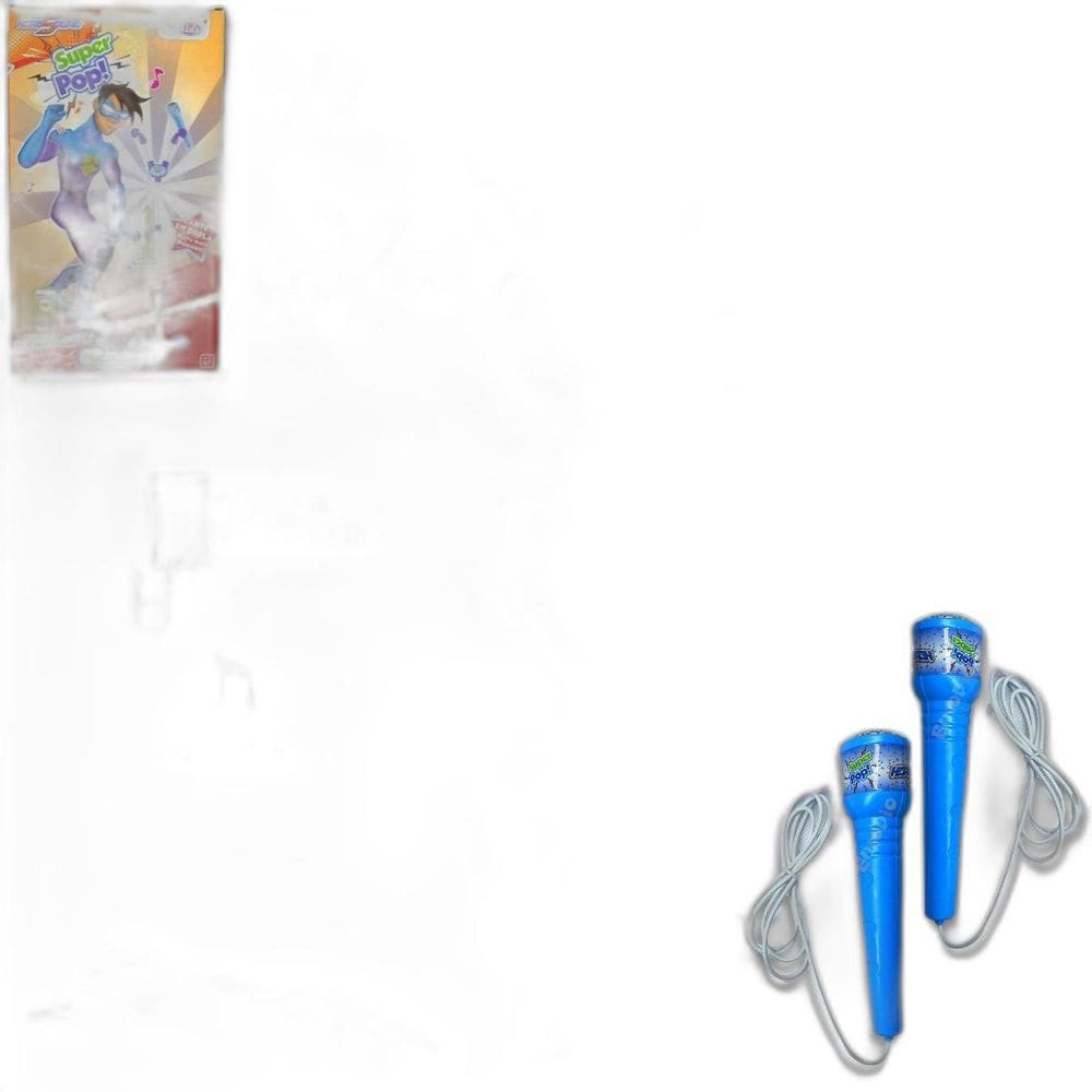 Microfone Duplo Infantil Com Pedestal - Menino