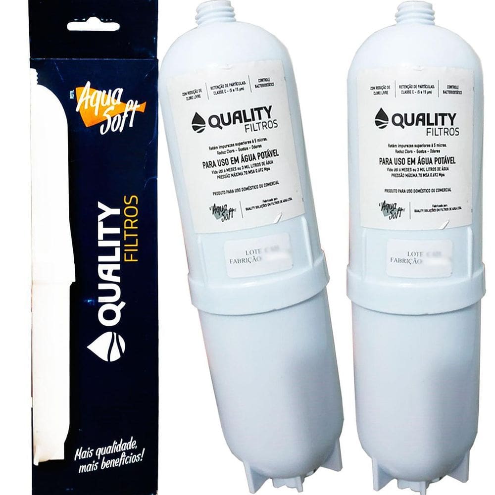 2X Filtro Refil Vela Compatível Soft Purificador Everest