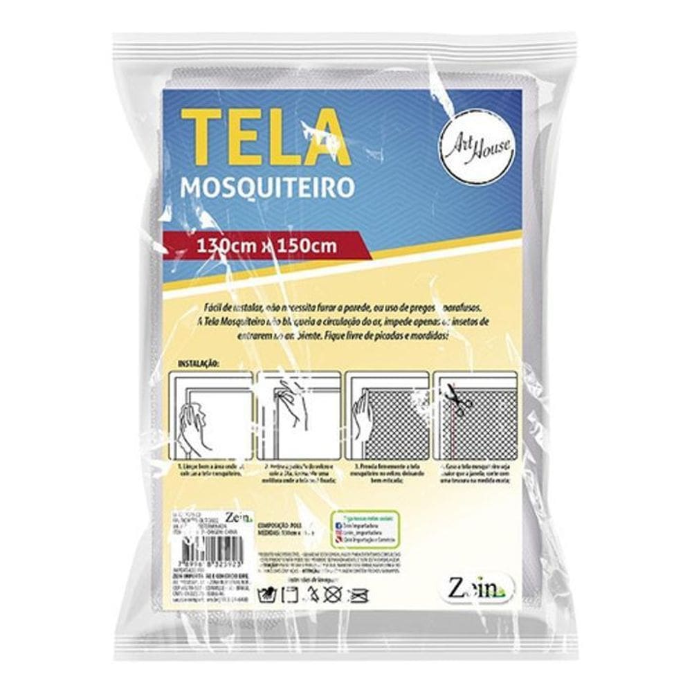 Kit 2 Tela Rede Mosquiteiro Janela Inseto Pernilongo + Fitas