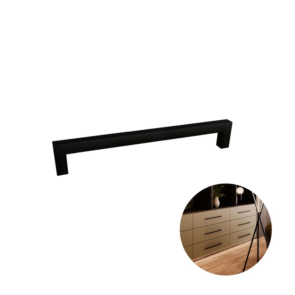 Puxador 160 Mm Inox Preto Rezzo Il811