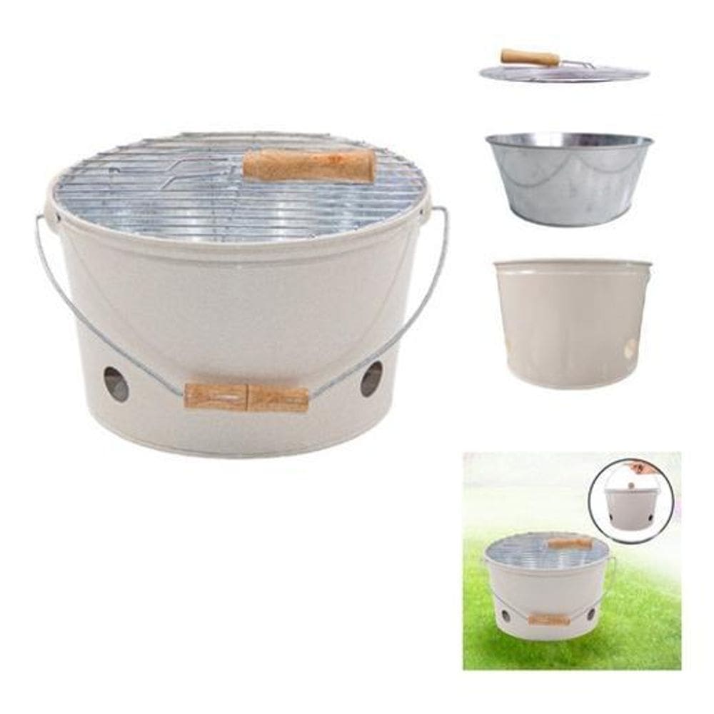 Churrasqueira A Carvão Bege Metal Gourmet 30X18