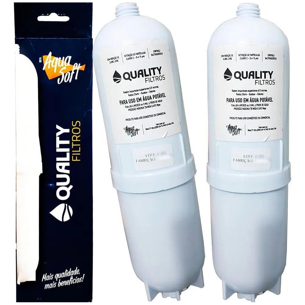 2X Filtro Refil Vela Compatível Soft Purificador Everest