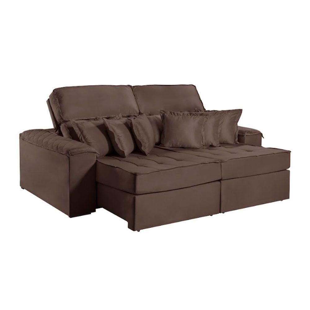 Sofa Martins M-188 02 Md.1.00 Com Almofadas - V-211 Marrom