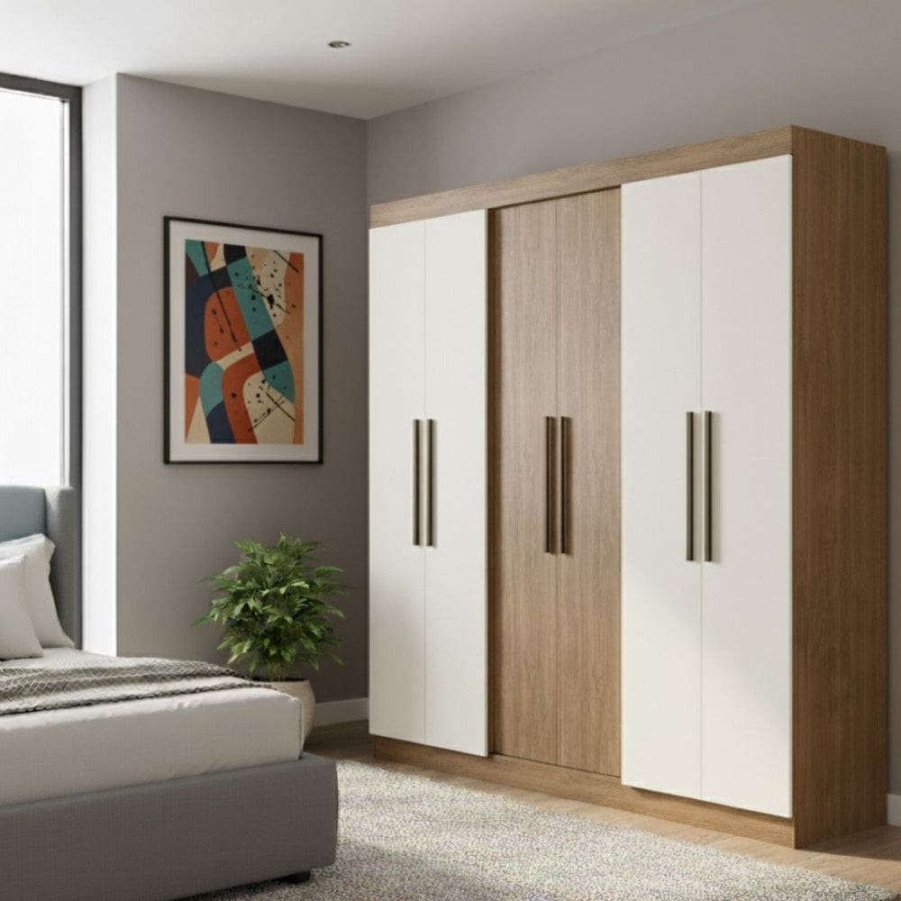 Guarda Roupa  Casal 6 Portas 2 Gavetas Salvador Faimec