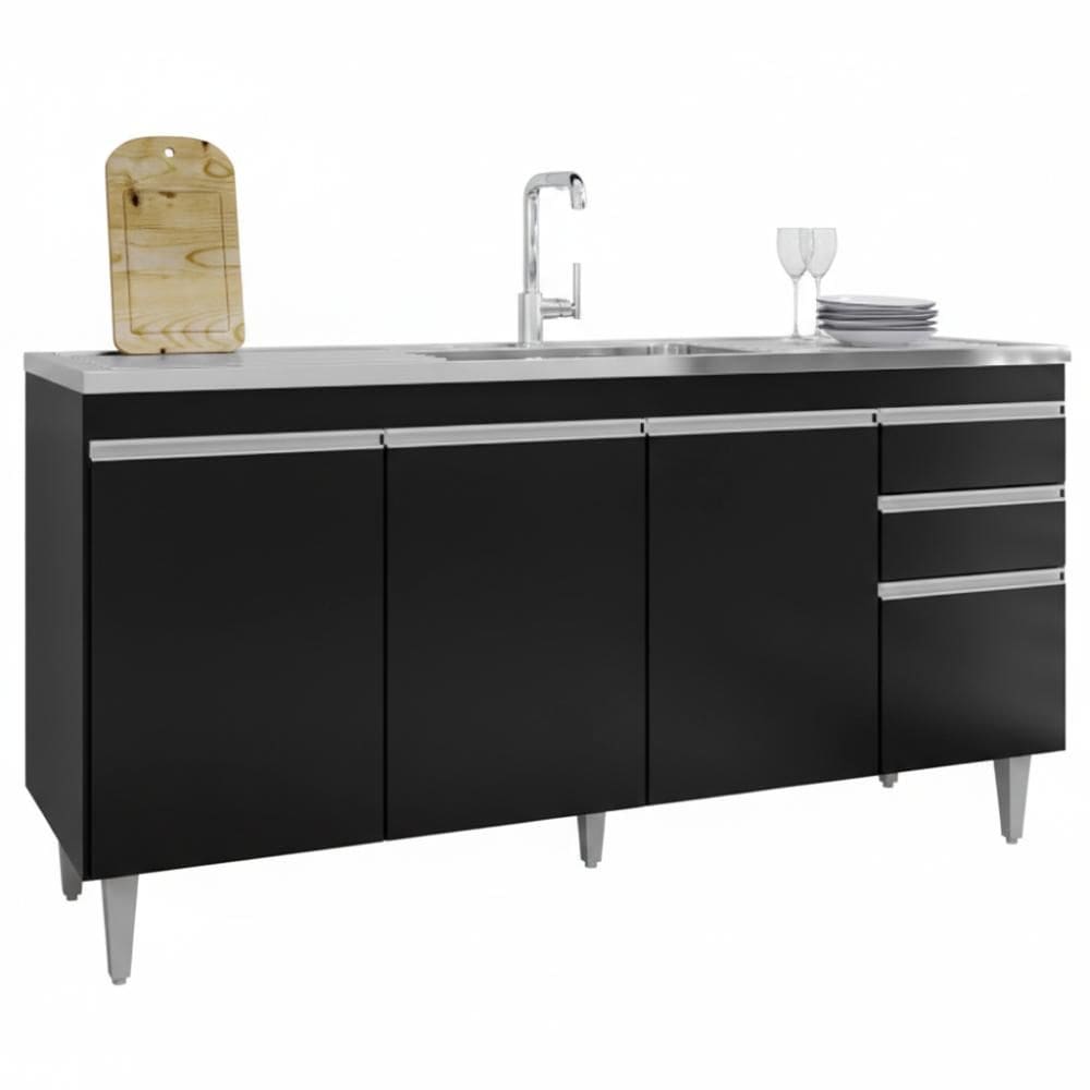 Balcao Pia 4P 2G BP 160c Lorena Eratto Moveis