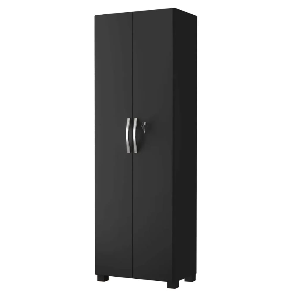 Armário Multiuso Com Chave 2 Portas Chicago Notável Preto