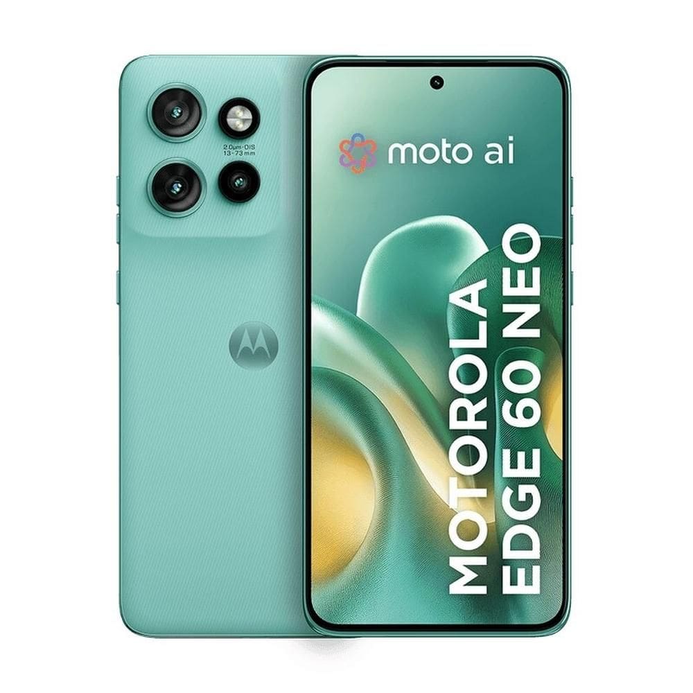Smartphone Motorola Edge 60 Neo 5G - Menta, 256GB, 24GB (12GB RAM + 12GB RAM Boost), Câmera 50MP e Tela de 6,4” 1.5K