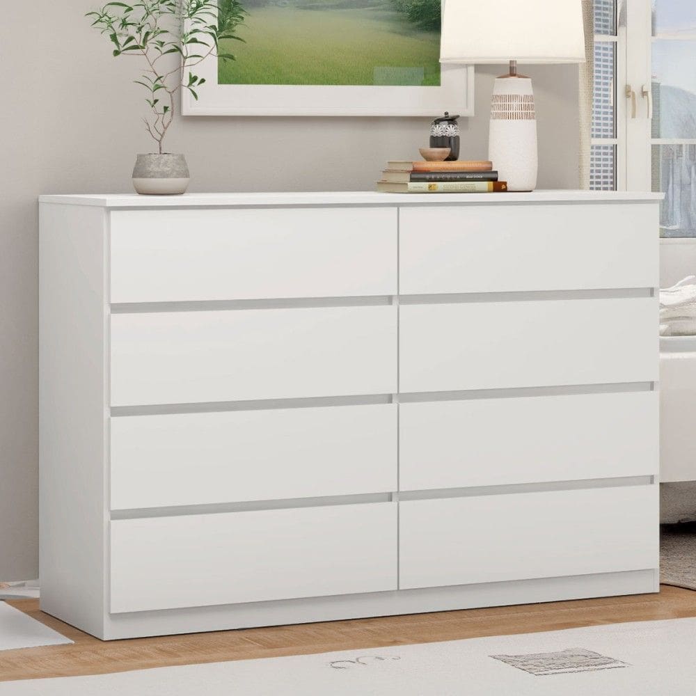 Cômoda Sintra 8 Gavetas Branco - Demóbile