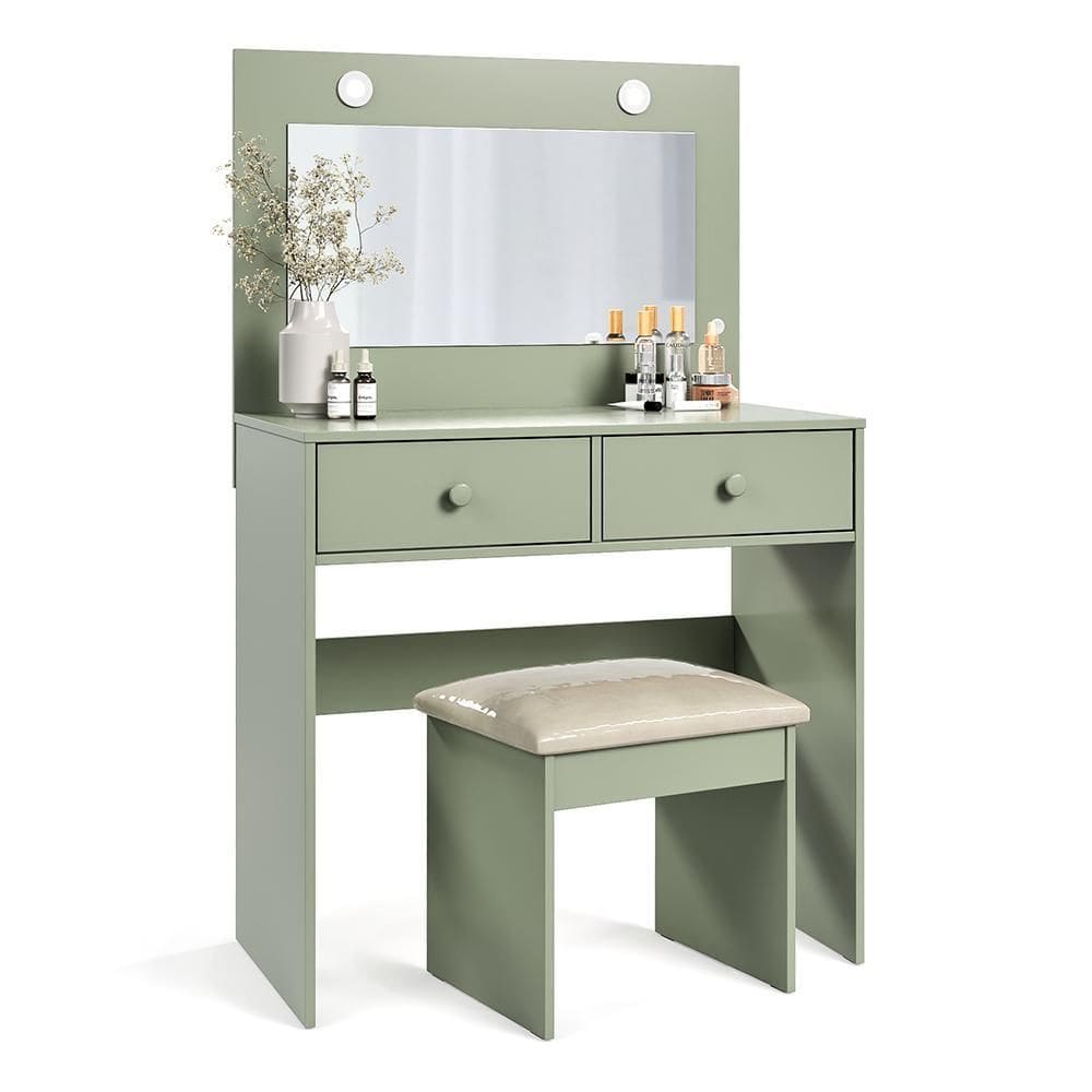 Penteadeira Camarim Maia com Banqueta Almofadada - Móveis Luapa