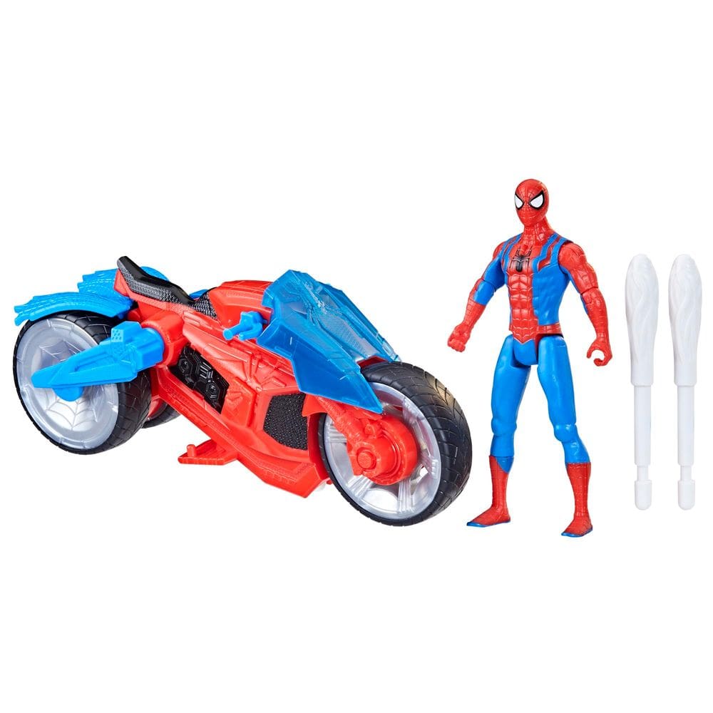 Figura de Ação Homem-Aranha Conjunto Épico Mundo com Motocicleta