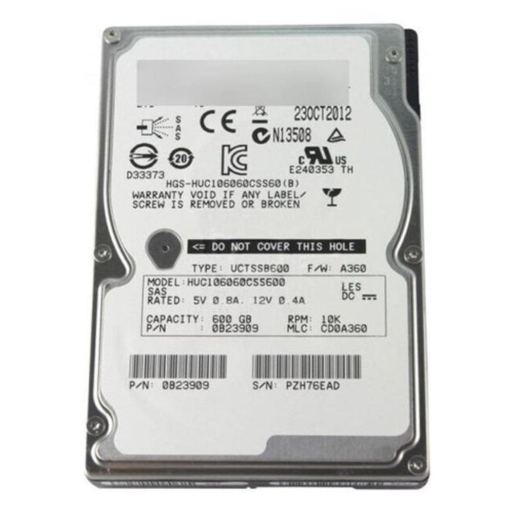 Hd Hitachi Sas 2.5 600Gb 10K Huc106060Css600 0B25659