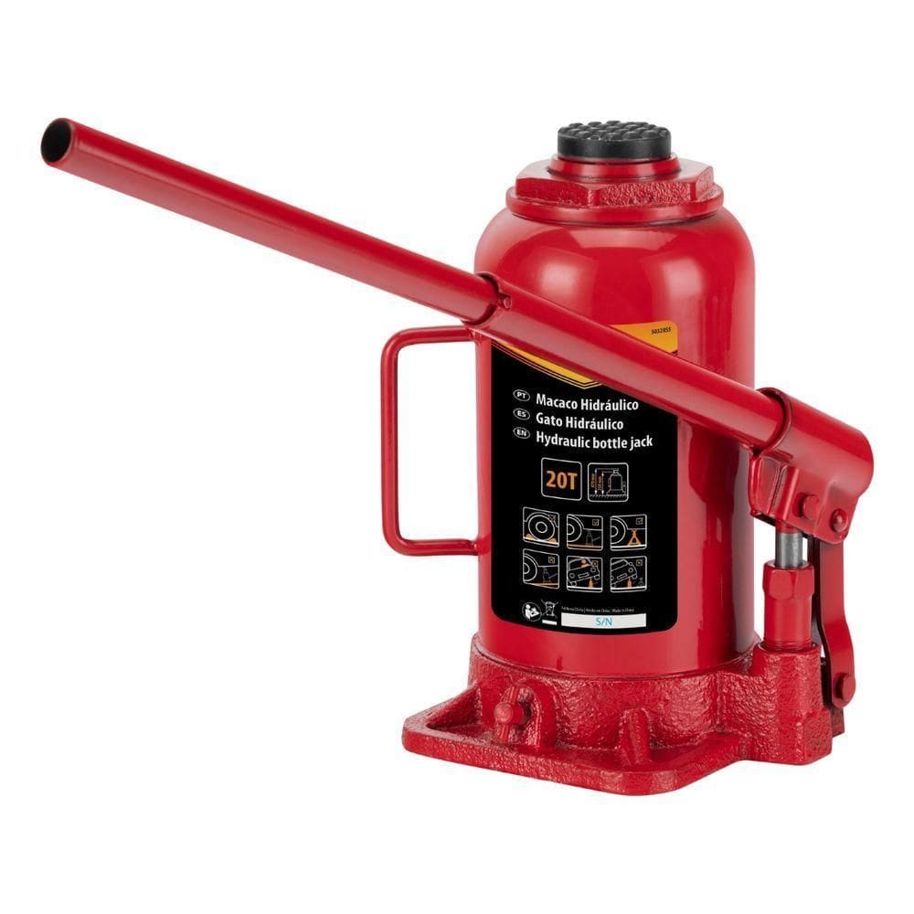 Macaco Hidráulico Garrafa 20t 250-470mm Aço Sparta 5032855