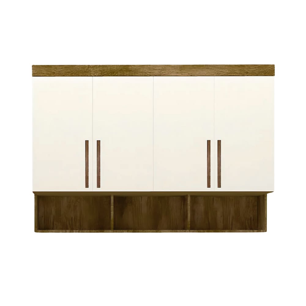 Modulo Ja Georgia Armário Aereo 1,40m Jequitibá / Off White