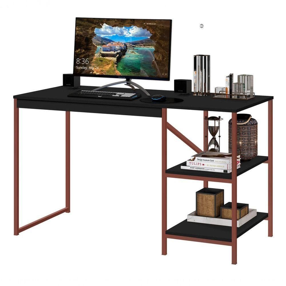 Escrivaninha Home Slim Preto - Moveisaqui