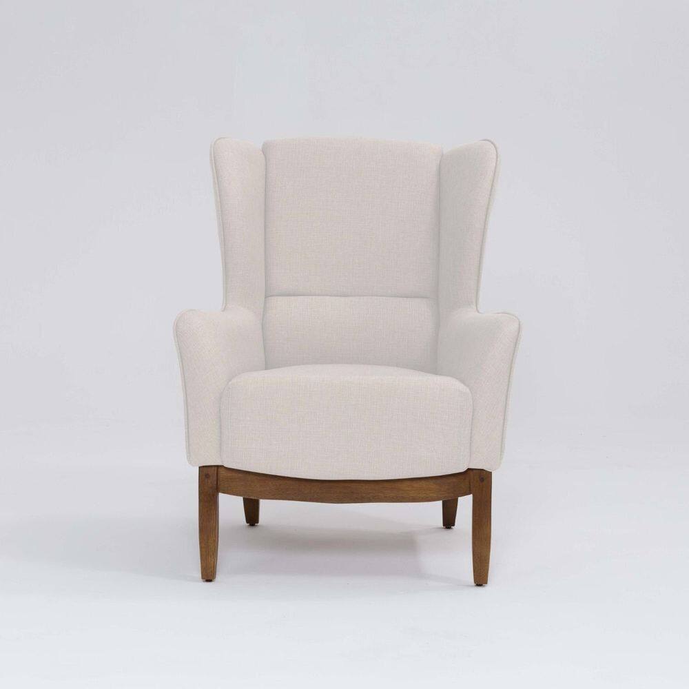 Poltrona para Sala de Estar Base em Madeira Milena Pérola