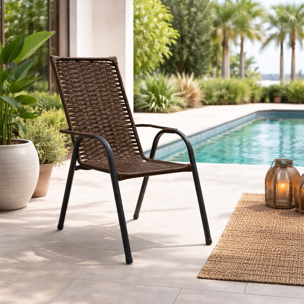 Cadeira De Junco Para Área de Piscina Lazer Jardim   - Rede Móveis