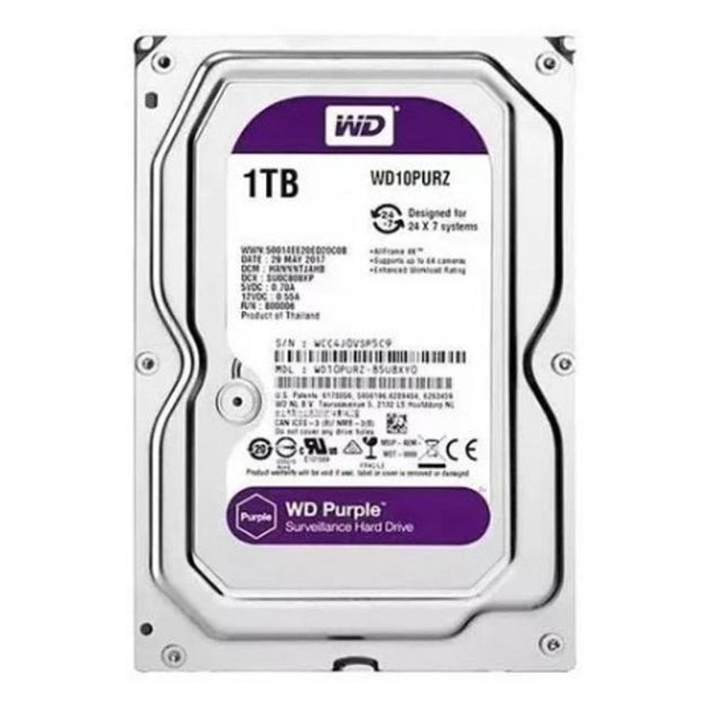 Hd 1Tb Western Digital Purple Sata3 Wd10Purz