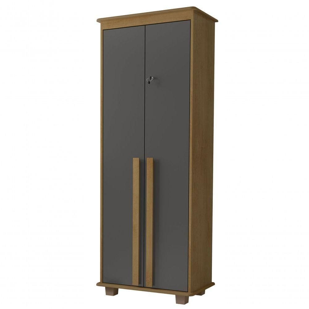 Armario Multiuso México Cinamomo Com Grafite - Rv Moveis