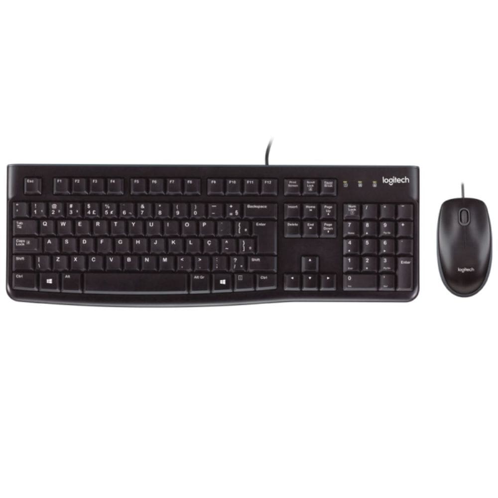 Teclado E Mouse Com Fio USB Logitech MK120