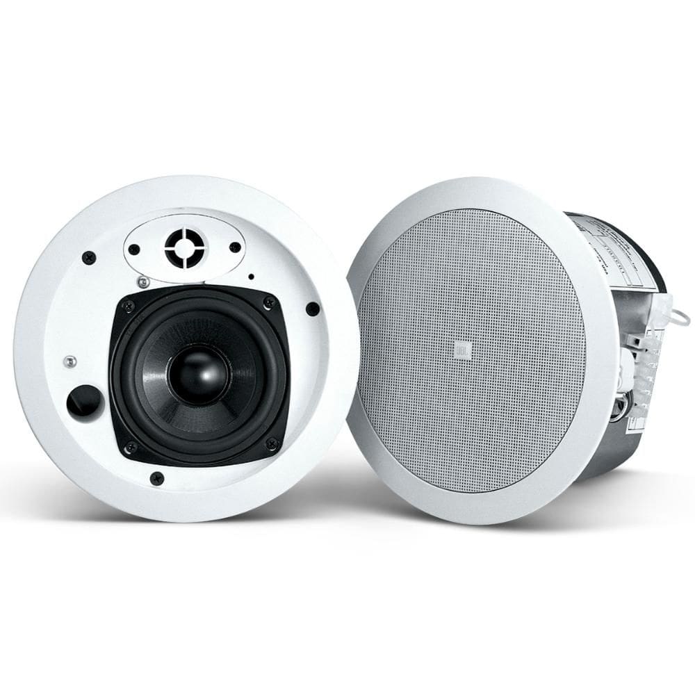 Par de Alto-Falantes de Teto para Música Ambiente JBL Professional Control 24CT Micro Plus Arandela de 4,5” Branco