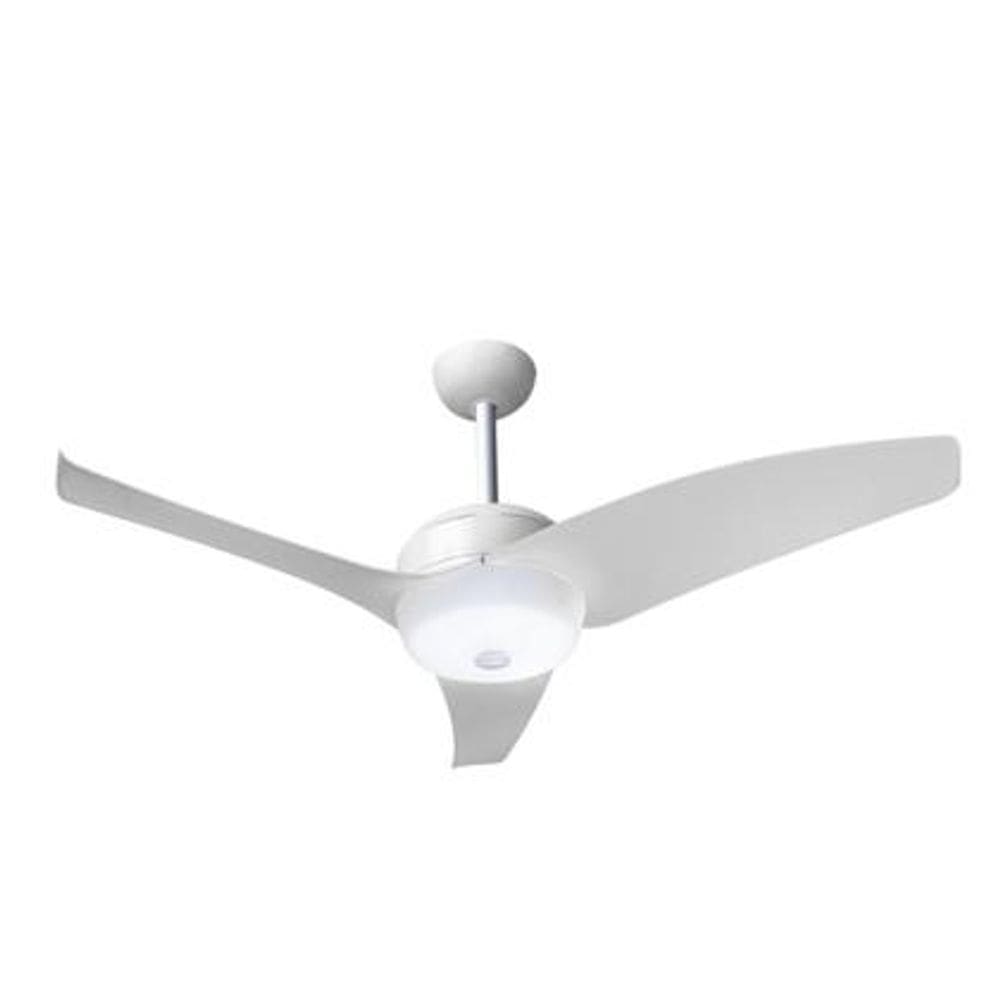 Ventilador Teto Latina VT633 48`` Com Luminária Vidro, 3 Velocidades, Controle de Parede, Silencioso