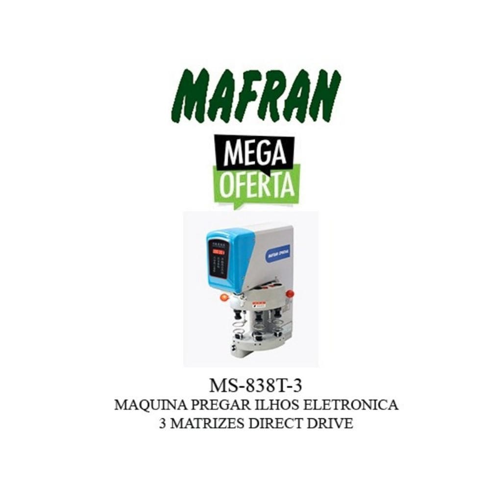 Máquina de Pregar Botão e Ilhós  com 3 matrizes- 220v