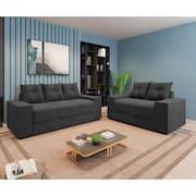 Conjunto Sofa 3 e 2 Lugares Suede Chamego II Flash